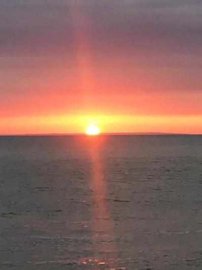 Location de vacances - Appartement à Pirou - Coucher de soleil sur la mer