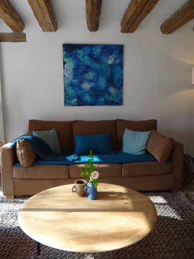 Location de vacances - Maison - Villa à Villard-de-Lans - Salon face au feu de cheminée