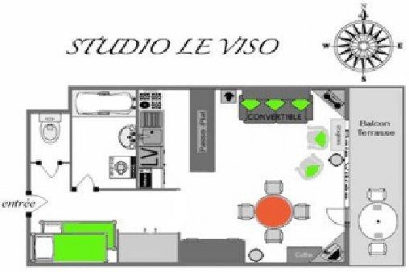 Location de vacances - Studio à Abries