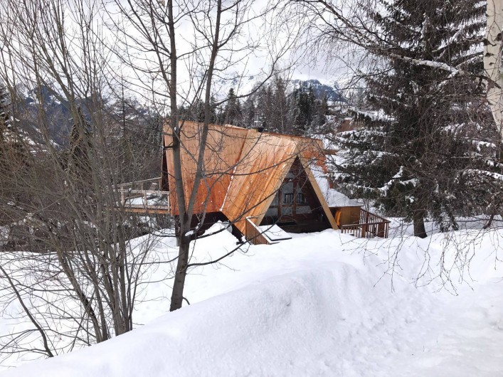 Location de vacances - Chalet à Les Arcs - Vu du chemin/ piste des Espagnols