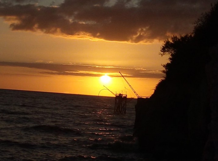Location de vacances - Appartement à La Bernerie-en-Retz - Vue extérieur couché de soleil, vue de la terrasse