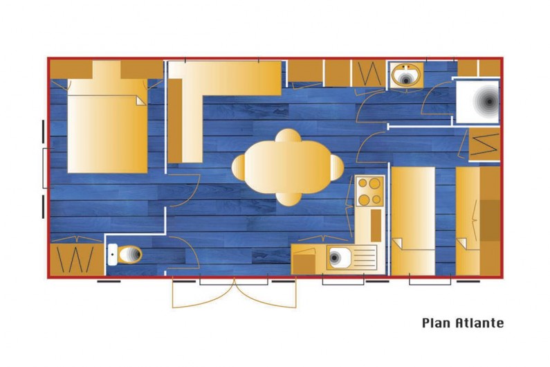 Location de vacances - Camping à Dolus-d'Oléron - Mobil Home Résidence – Formule 4