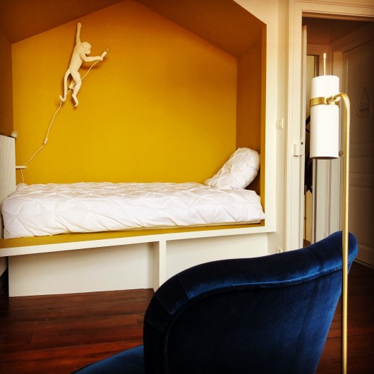 Location de vacances - Gîte à Tonnoy - le lit cabane