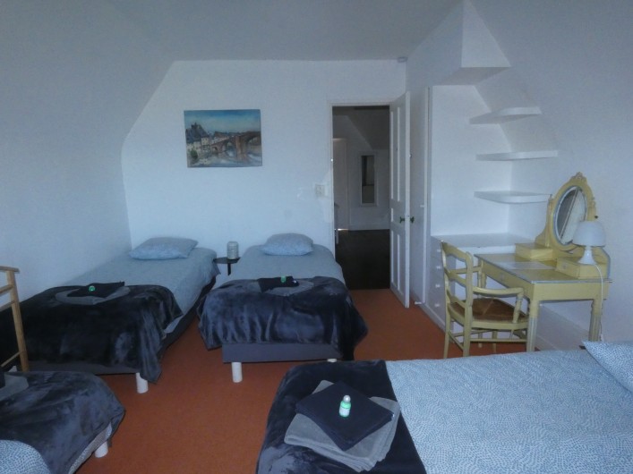 Location de vacances - Villa à Quiberville - Chambre N° 9 : 2ème étage 4 lits simple + LAVABO