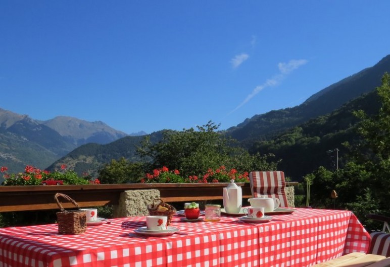 Location de vacances - Gîte à Saint-Marcel - Terrasse Été côté salon