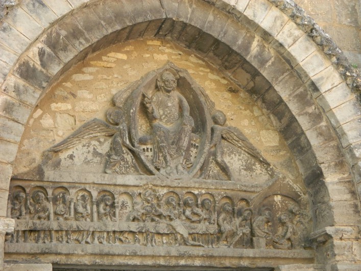 Location de vacances - Camping à Bellenaves - Tympan de l'église romane (11-12e s.) de Bellenaves