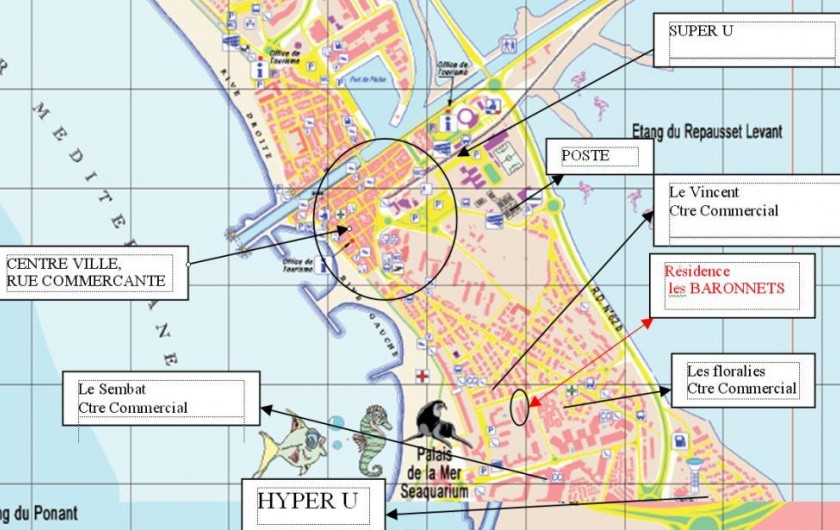 Location de vacances - Appartement à Le Grau-du-Roi - Commerce de proximités