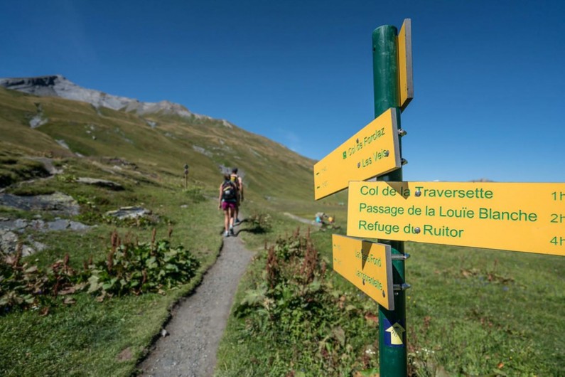 Location de vacances - Studio à La Rosière - Parcours randonnées balisés.