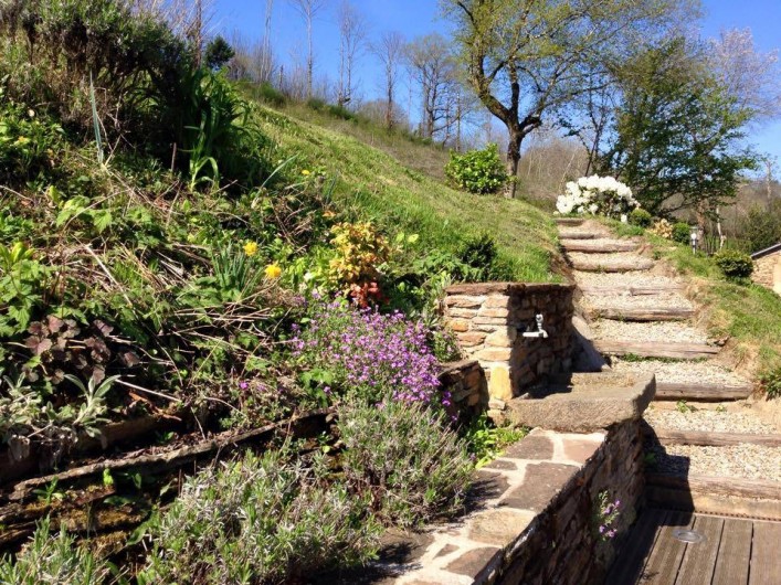Location de vacances - Gîte à Coupiac - accès terrasse
