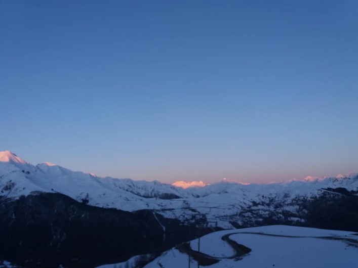 Location de vacances - Appartement à Loudenvielle - Vue du balcon l'hiver