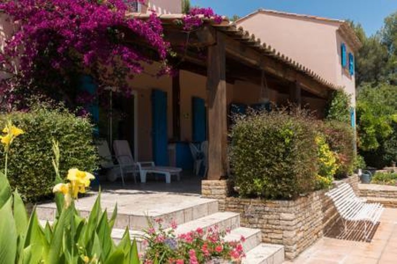 Location de vacances - Villa à La Cadière-d'Azur - terrasse ombragée 10 personnes