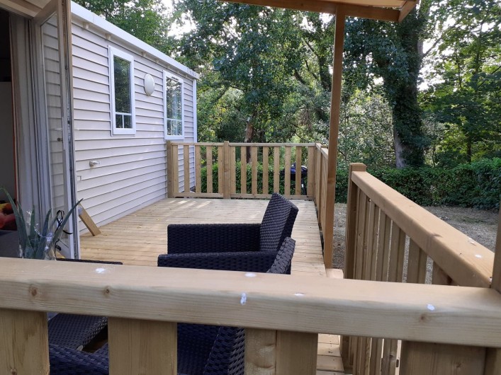 Location de vacances - Bungalow - Mobilhome à Camiers - Barbecue extérieur