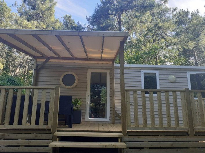 Location de vacances - Bungalow - Mobilhome à Camiers - salon détente