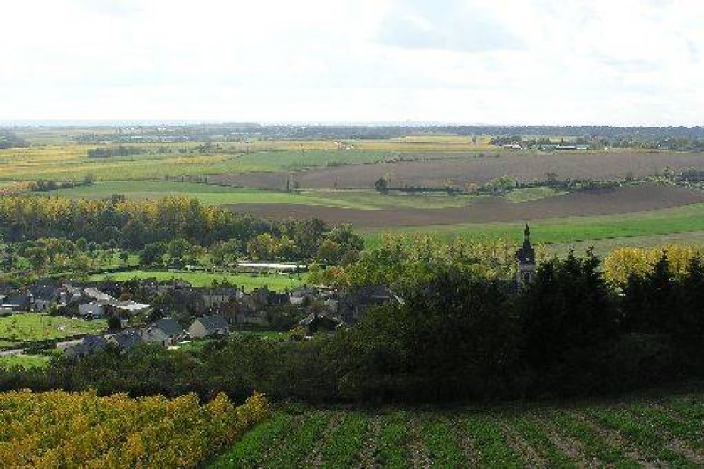 Location de vacances - Studio à Saint-Aubin-de-Luigné - Le village de St Aubin de Luigné depuis le belvédère