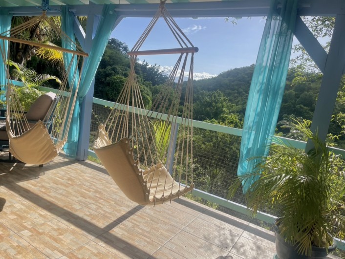 Location de vacances - Gîte à Le Gosier - Espace privé du gîte XXL privée de la chambre XXL de 50m2