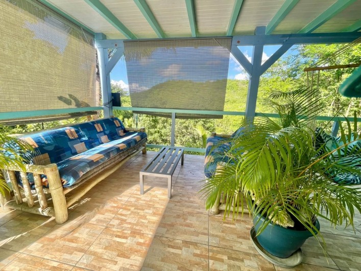 Location de vacances - Gîte à Le Gosier - Terrasse privée de la chambre XXL de 50m2 sans vis à vis