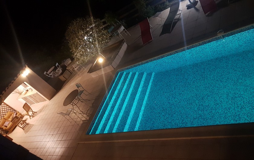 Location de vacances - Chambre d'hôtes à Lorgues - La piscine de nuit