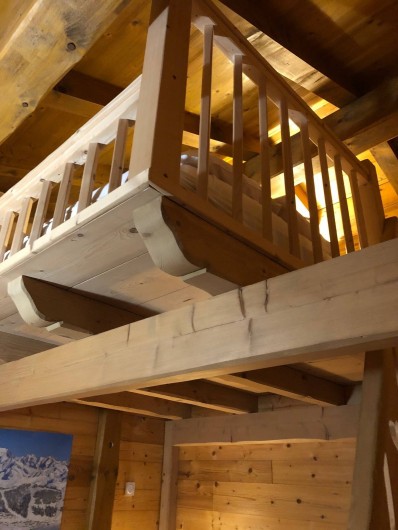 Location de vacances - Appartement à Hauteluce - Chambre 2: 1 lit double + mezzanine avec matelas 2 personnes