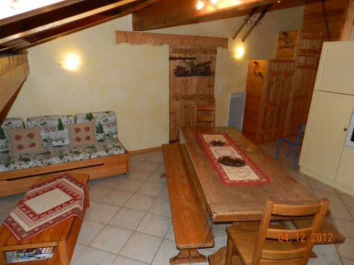 Location de vacances - Appartement à Hauteluce - Pièce de vie salon, salle à manger