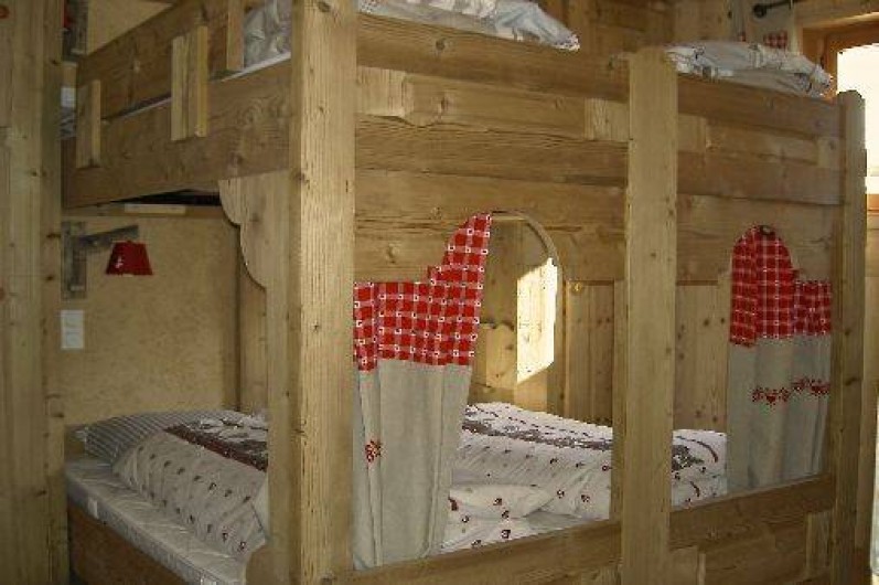 Location de vacances - Chalet à Servoz - La chambre 4 lits soit 2x2 matelas de 80x190