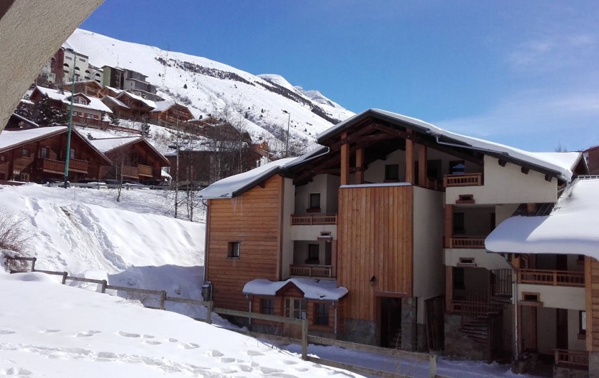 Location de vacances - Studio à Les Deux Alpes - vue du balcon