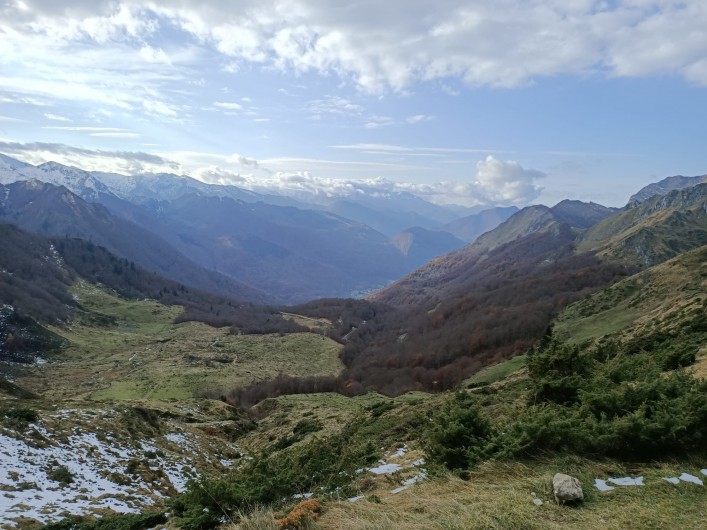 Location de vacances - Studio à Aulus-les-Bains - Vue sur la vallée du Garbet.