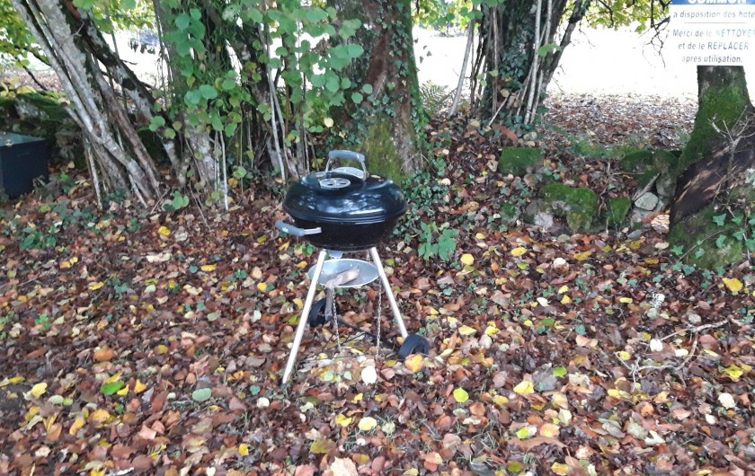 Location de vacances - Chalet à Saint-Sylvestre - Barbecue "Weber" collectif et caisse contenant jeux extérieurs.