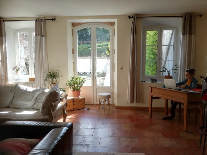 Location de vacances - Mas à Loupia - Salon