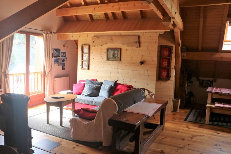 Location de vacances - Chalet à Saint-Jean-d'Arves - 2ème coin salon