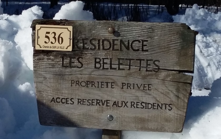 Location de vacances - Appartement à Samoëns - Panneau d'entrée de la résidence