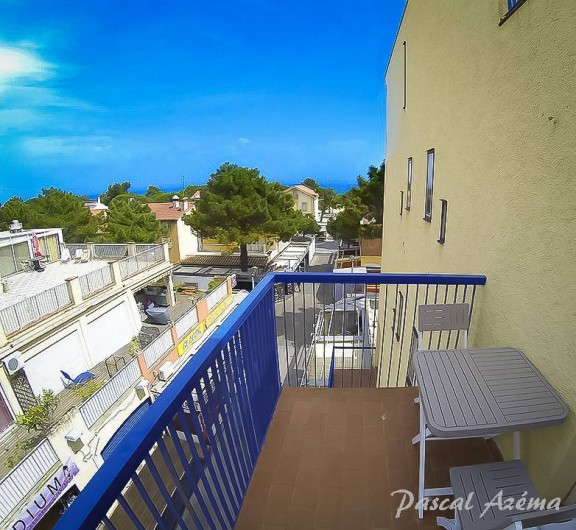 Location de vacances - Appartement à Argelès-sur-Mer - Balcon côté mer