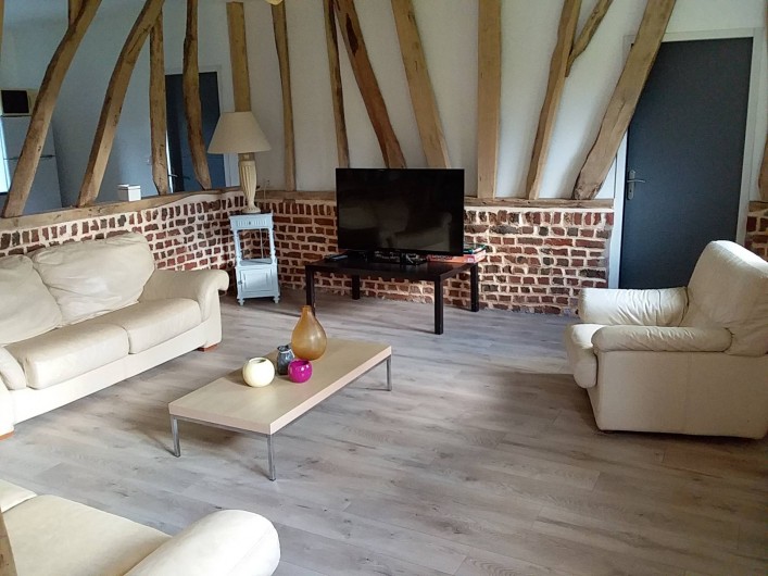 Location de vacances - Gîte à Helfaut - salon séjour " le grand bois"