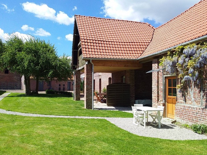 Location de vacances - Gîte à Helfaut - terrain commun aux 2 gites