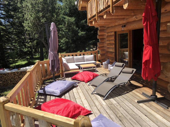 Location de vacances - Chalet à Bolquère - La terrasse en configuration repos