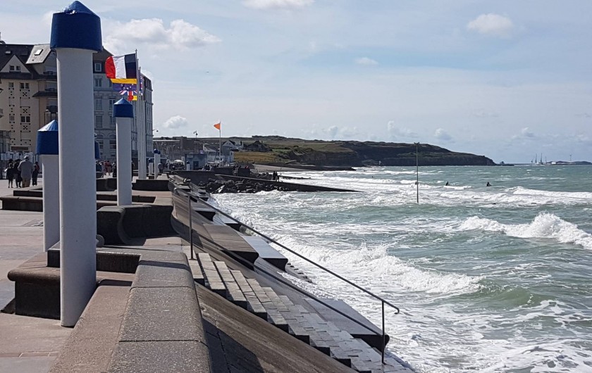 Location de vacances - Appartement à Wimereux - vue du balcon  a gauche