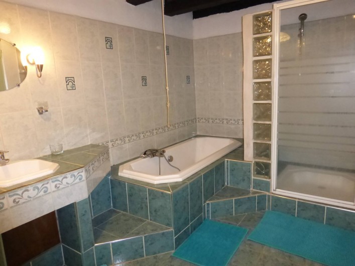 Location de vacances - Gîte à Saint-Hilaire-Peyroux - salle de bains principale