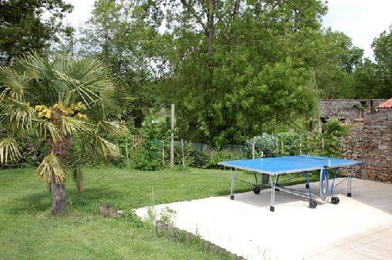 Location de vacances - Gîte à La Jaudonnière - Table de tennis de table avec raquettes à disposition