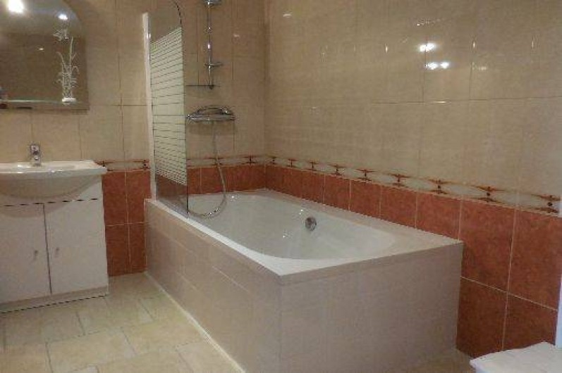 Location de vacances - Maison - Villa à Le Liège - la salle de bains de la chambre 2 avec également ses WC particuliers
