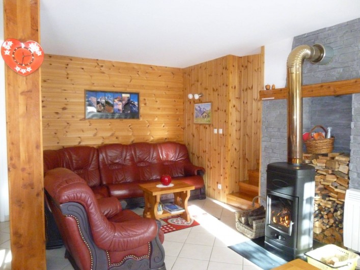 Location de vacances - Maison - Villa à Les Orres - Coin détente et Feu