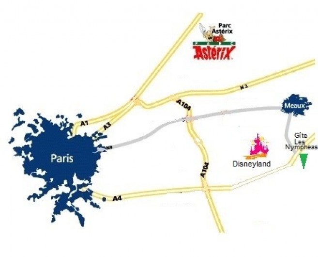 Location de vacances - Gîte à Crécy-la-Chapelle - plan de localisation