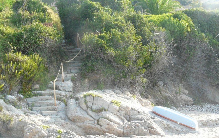 Location de vacances - Villa à Ajaccio - Accès de la villa à la plage