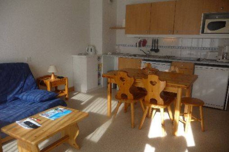 Location de vacances - Appartement à Valloire - SEJOUR ET COIN CUISINE