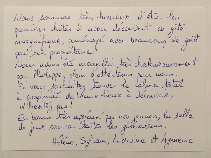 Location de vacances - Gîte à Arrentès-de-Corcieux - Avis client