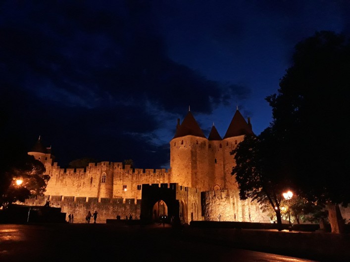 Location de vacances - Chambre d'hôtes à Saint-Martin-le-Vieil - La Cité de Carcassonne "by night"