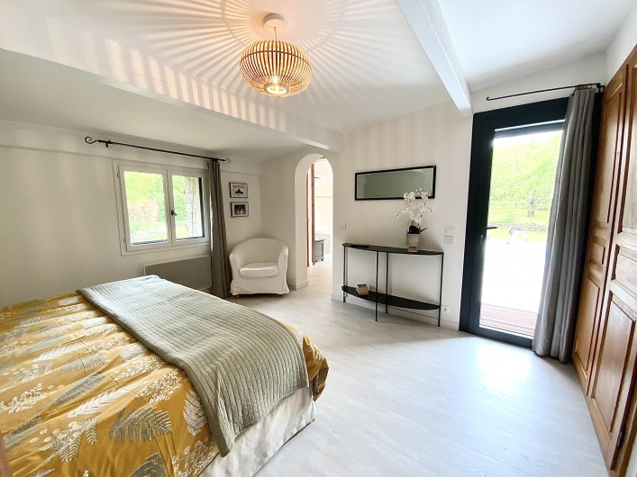 Location de vacances - Villa à Labeaume - suite parentale  14 m2 lit en 200 x200   moustiquaire