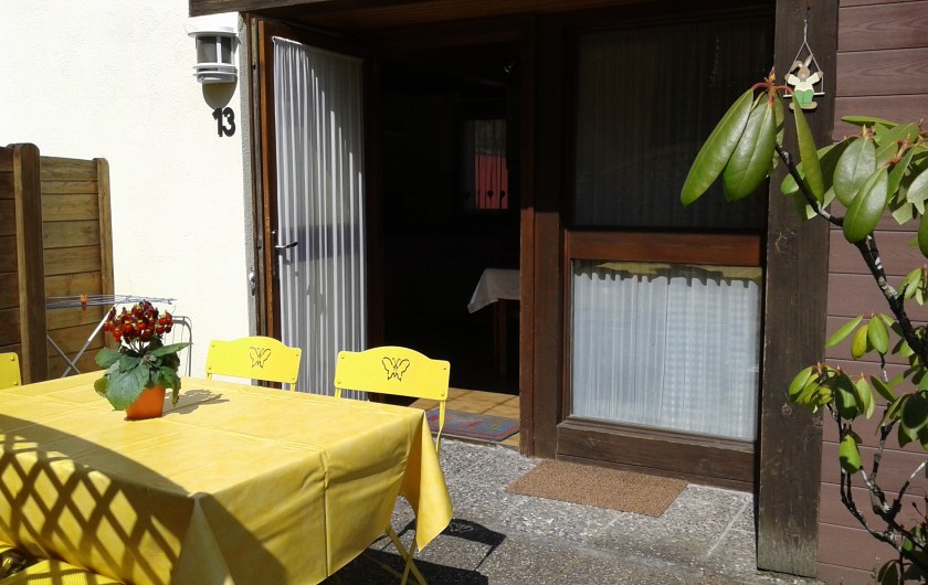 Location de vacances - Gîte à Kaysersberg - Terrasse de plain pied du pavillon Muscat