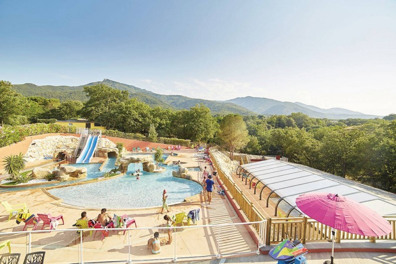 Location de vacances - Camping à Laroque-des-Albères - Complexe aquatique couvert et chauffé