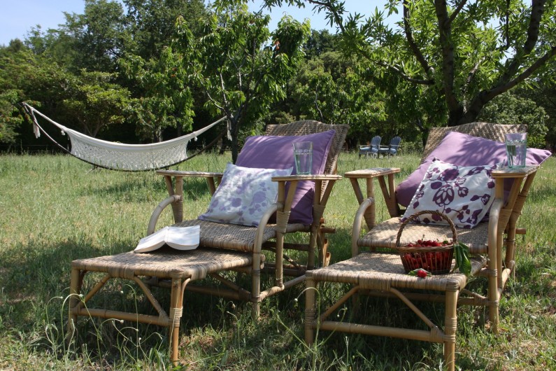 Location de vacances - Gîte à Rognes - Un petit coin bucolique dans le verger...