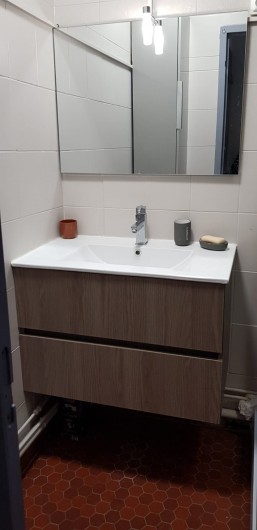 Location de vacances - Appartement à Le Barcarès - évier salle de bain
