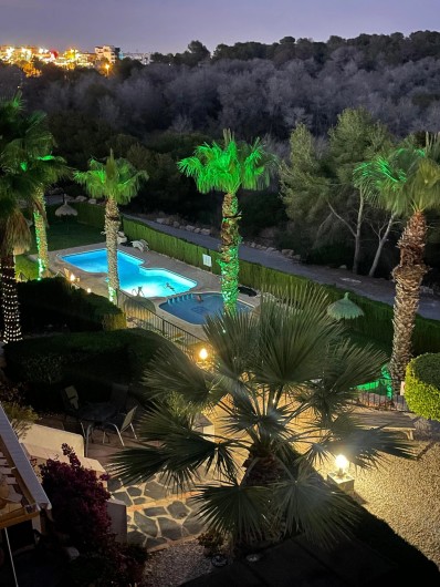 Location de vacances - Appartement à Orihuela Costa - Eclairage piscine le soir